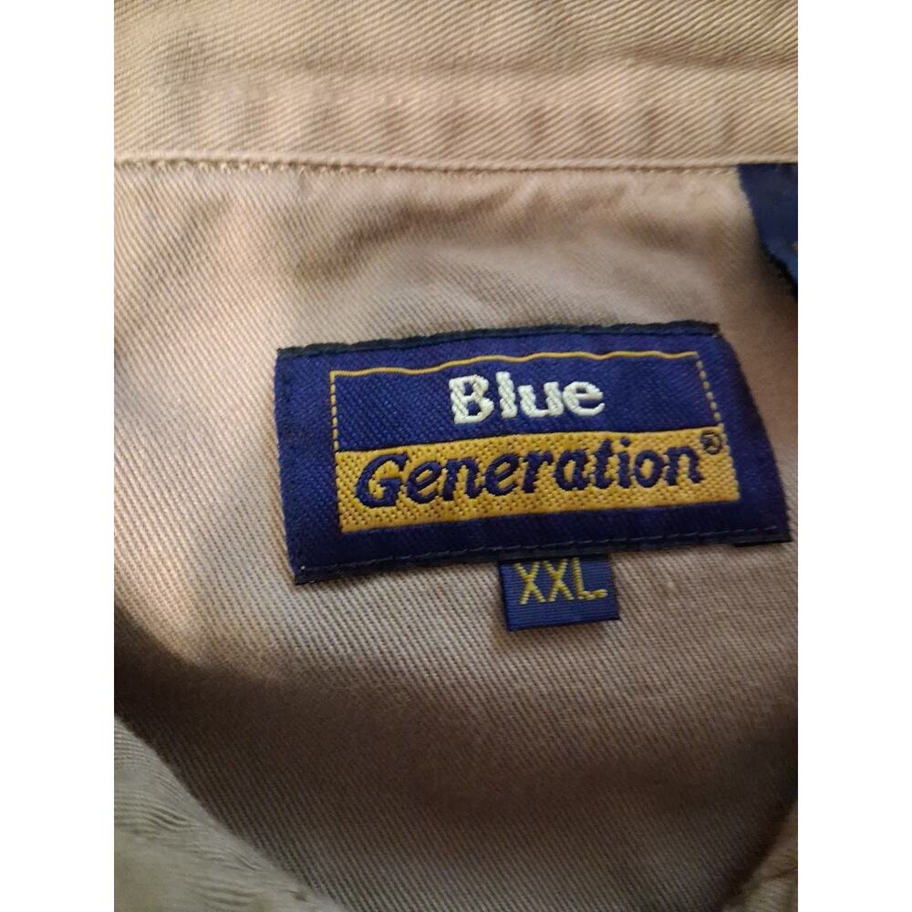 Blue Generation Pheasants Forever XXL Khaki Button Up Long Sleeve Shirt Cotton - Picture 4 of 8